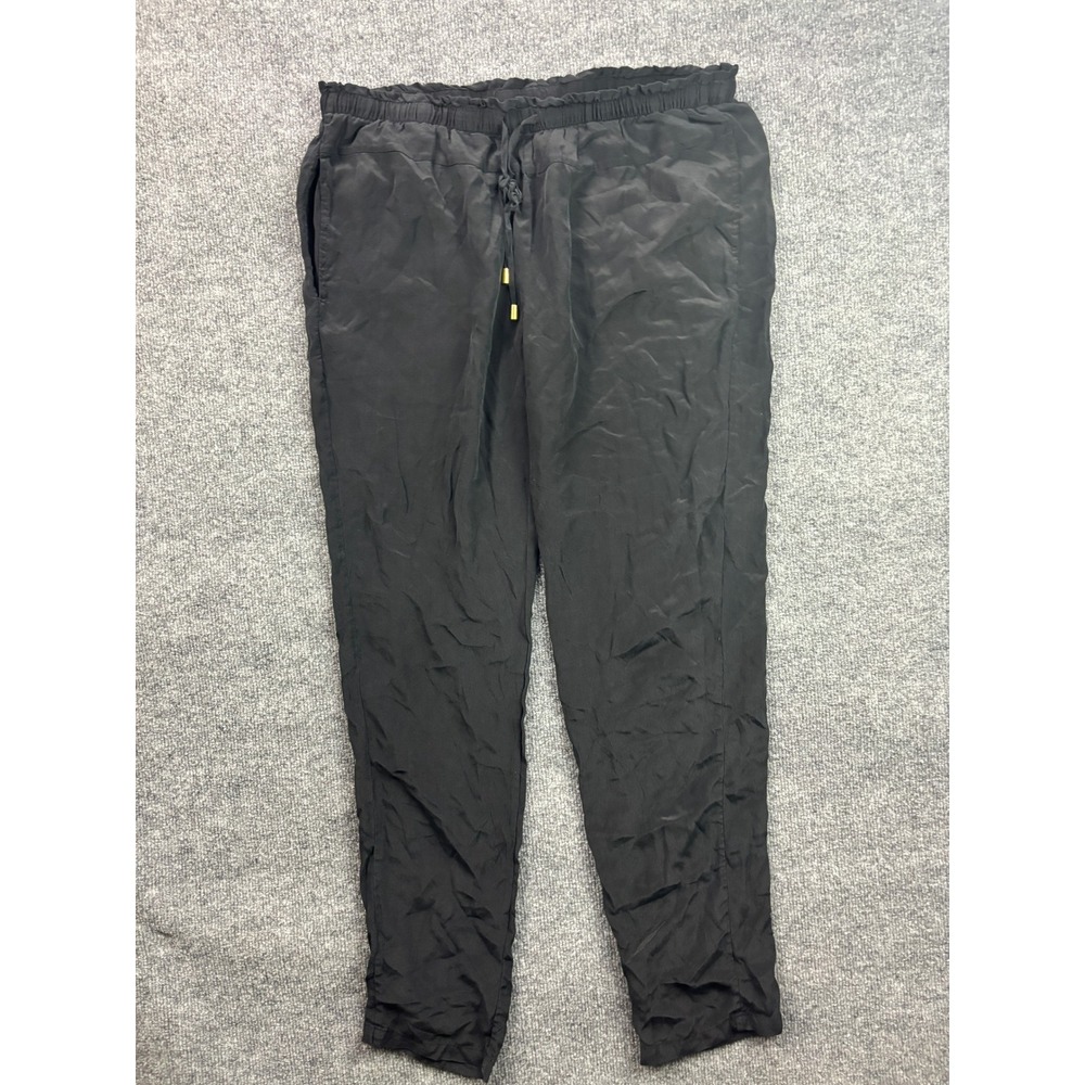 Gypsy 05 Global Village Pants Womens L Silk Drawstring Paperbag Joggers